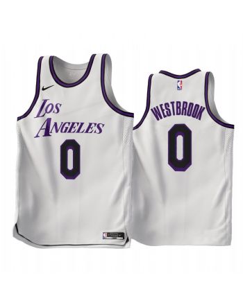 2022-23 Los Angeles Lakers Russell Westbrook 0 White City Edition Jersey - Men Jersey