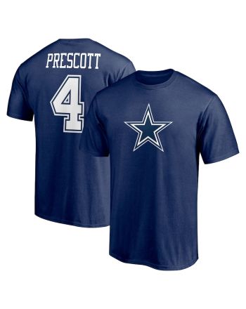 Dak Prescott 4 Dallas CowboysUnisex T-Shirt - Navy