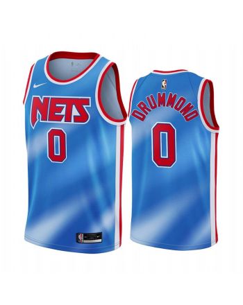 Andre Drummond 2022 Brooklyn Nets Blue 0 Classic Edition Jersey Diamond Badge - Men Jersey