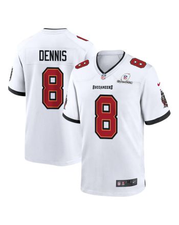 SirVocea Dennis 8 Tampa Bay Buccaneers 2024 Divisional Patch Game Men Jersey - White