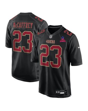 Christian McCaffrey 23 San Francisco 49ers 2024 Pro Bowl Patch Fashion Game Men Jersey - Carbon Black