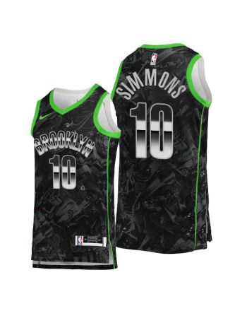 Ben Simmons 10 Brooklyn Nets Select Series Black Jersey 2022 New Number - Men Jersey