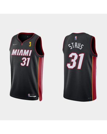 Miami Heat Max Strus 31 Champions Cup Diamond Black Jersey Icon