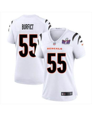 Vontaze Burfict 55 Cincinnati Bengals Super Bowl LVIII Women Away Limited Jersey - White