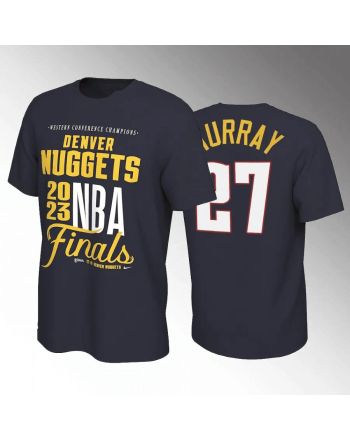 Jamal Murray 27 Denver Nuggets 2023 NBA Finals Navy T-Shirt