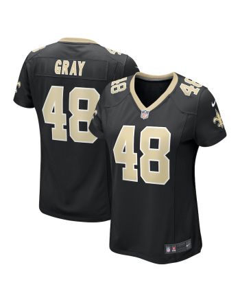 J.T. Gray 48 New Orleans Saints Women's Game Jersey - Black