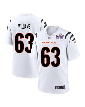 Bobbie Williams 63 Cincinnati Bengals Super Bowl LVIII Men Away Limited Jersey - White