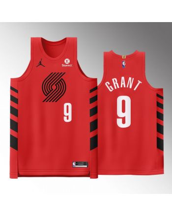 Portland Trail Blazers 9 Jerami Grant Red Jersey 2022-23 Statement Edition