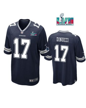 Ben Dinucci 17 Dallas Cowboys Super Bowl LVII Super Bowl LVII Navy Men Game Jersey