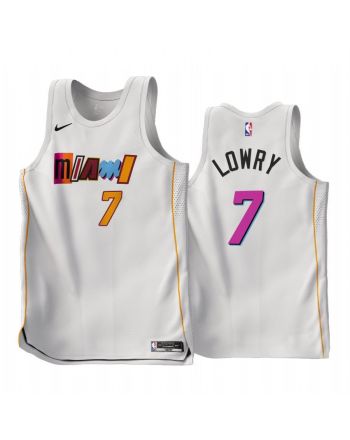 Miami Heat Kyle Lowry 2022-23 City Edition White 7 Jersey - Men Jersey