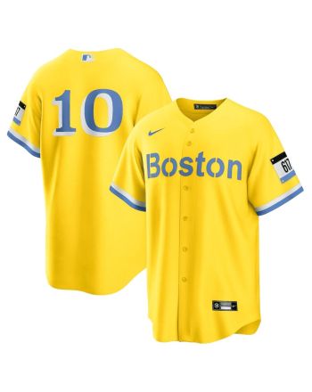 Trevor Story 10 Boston Red Sox City Connect Jersey - Gold/Light Blue