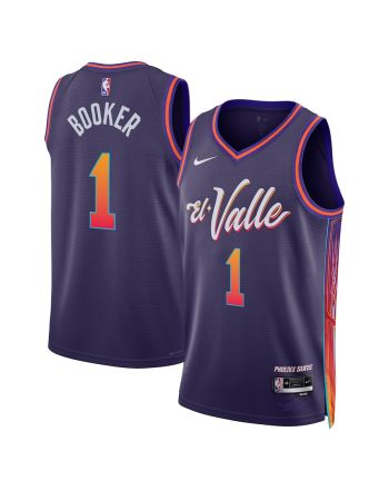 Devin Booker 1 Phoenix Suns 2023/24 City Edition Swingman Jersey - Purple