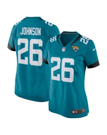 D'Ernest Johnson 26 Jacksonville Jaguars Women Game Jersey - Teal