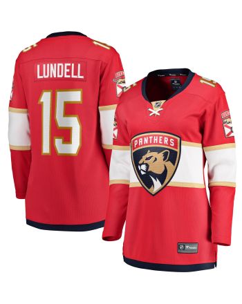 Anton Lundell Florida Panthers Women's Home Breakaway Player Jersey - Red Jersey