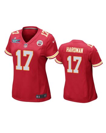 Mecole Hardman 17 Kansas City Chiefs Super Bowl LVII Game Jersey - Women Red