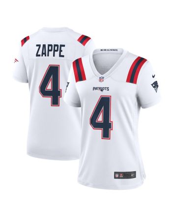 Bailey Zappe 4 New England Patriots Women's Game Player Jersey - White