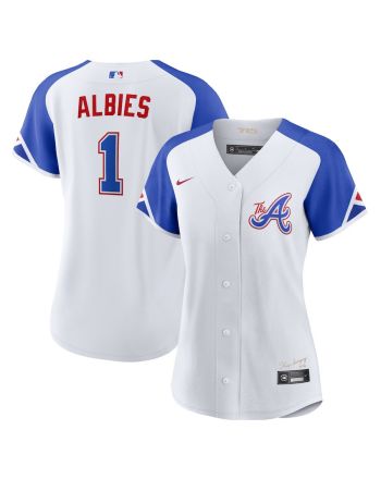 Ozzie Albies 1 Atlanta Braves 2023 City Connect Women Jersey - White