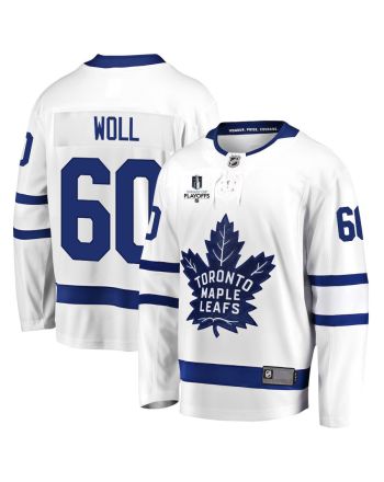 Joseph Woll 60 Toronto Maple Leafs Stanley Cup 2023 Playoffs Patch Away Breakaway Men Jersey - White