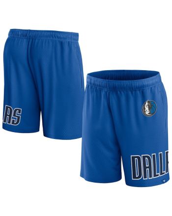 Dallas Mavericks Royal Free Throw Mesh Shorts - Men