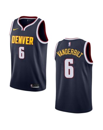 Men's Denver Nuggets 6 Jarred Vanderbilt Icon Swingman Jersey - Navy