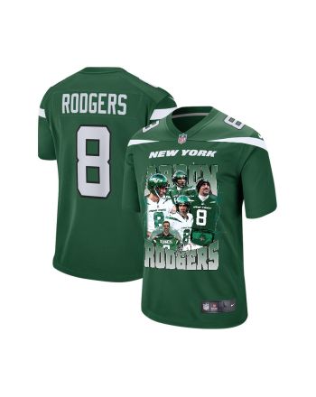 Aaron Rodgers 8 New York Jets Legacy Game Jersey - Men, Green