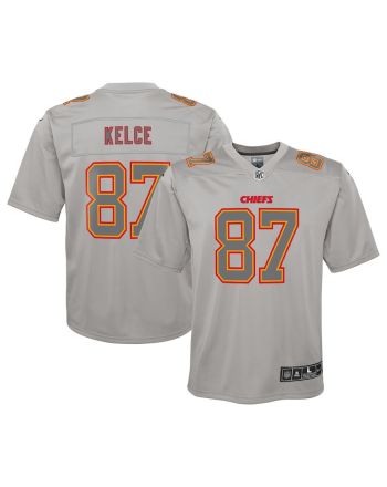 Travis Kelce 97 Kansas City Chiefs Youth Atmosphere Game Jersey - Gray