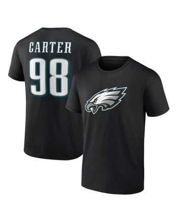 Jalen Carter 98 Philadelphia Eagles Unisex T-Shirt - Black