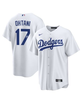 Shohei Ohtani 17 Signture Los Angeles Dodgers Home Jersey - Men White Jersey