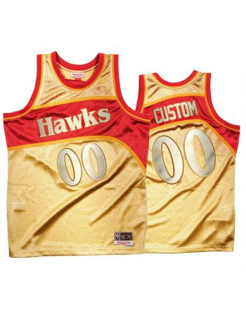 Custom 00 Atlanta Hawks Gold Classic Once More Jersey