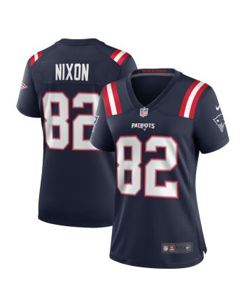 Tre Nixon 82 New England Patriots Women Game Jersey - Navy