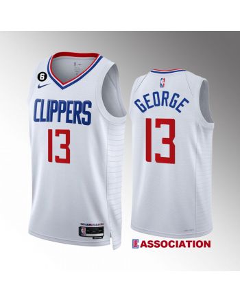 LA Clippers Paul George 13 2022-23 Association Edition White Jersey Swingman