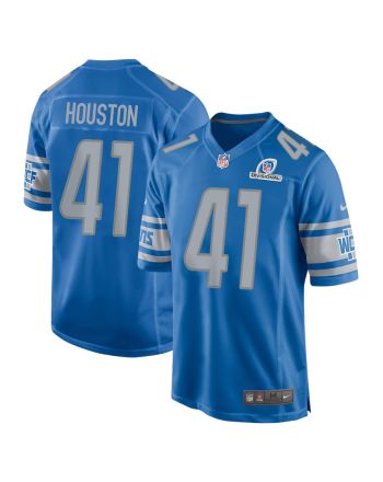 James Houston 41 Detroit Lions 2024 Divisional Patch Game Men Jersey - Blue