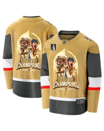 Vegas Golden Knights Unleashing Greatness 2023 Champions Stanley Cup Men Jersey - Gold