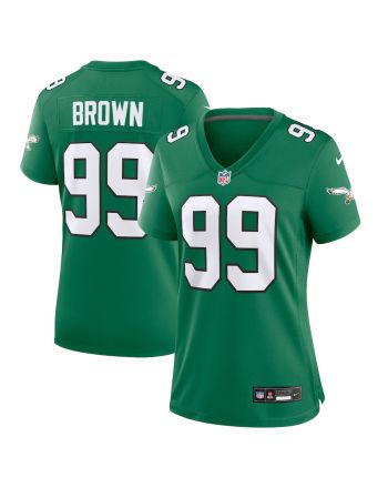 Jerome Brown 99 Philadelphia Eagles Women Alternate Game Jersey - Kelly Green