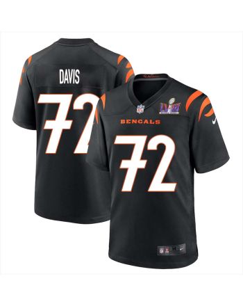 Domenique Davis 72 Cincinnati Bengals Super Bowl LVIII Men Home Limited Jersey - Black