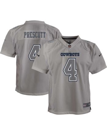 Dak Prescott 4 Dallas Cowboys Atmosphere Game Youth Jersey - Gray