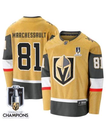 Jonathan Marchessault 81 Vegas Golden Knights 2023 Stanley Cup Champions Patch Breakaway Home Jersey - Gold