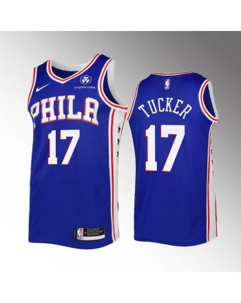 P.J. Tucker 17 2022-23 Philadelphia 76ers Royal Icon Edition Jersey Swingman