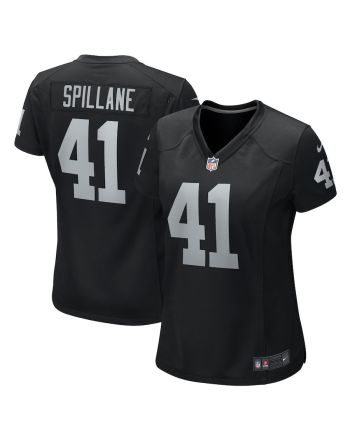 Robert Spillane 41 Las Vegas Raiders Women's Game Player Jersey - Black