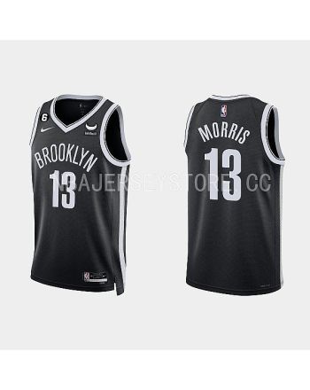 Brooklyn Nets 13 Markieff Morris 2022-23 Icon Edition Black Men Jersey