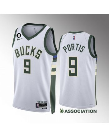 Milwaukee Bucks Bobby Portis 9 White Association Edition Jersey 2022-23 Swingman