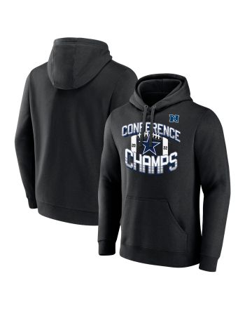 Dallas Cowboys 2022 NFC Conference Champions Icon Bold Pullover Hoodie - Black