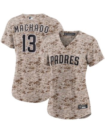 Manny Machado 13 San Diego Padres USMC Alternate Women Jersey - Camo