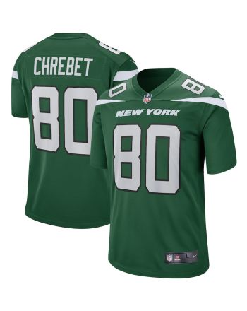 Wayne Chrebet 80 New York Jets Men Game Retired Jersey - Gotham Green