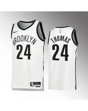 Cam Thomas 24 2022-23 Brooklyn Nets White Association Edition Jersey Swingman