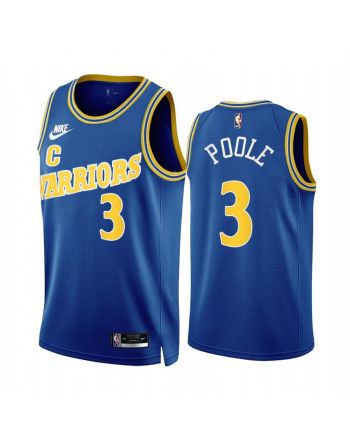 Jordan Poole 2022-23 Golden State Warriors Royal 3 Classic Edition Jersey - Men Jersey