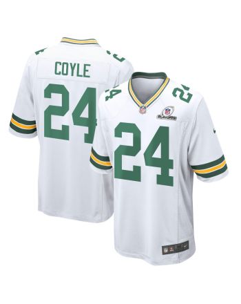 Tyler Coyle 24 Green Bay Packers 2023 Playoffs Patch Game Men Jersey - White