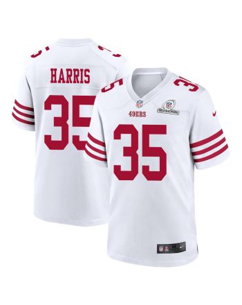 Erik Harris 35 San Francisco 49ers 2024 Divisional Patch Game Men Jersey - White