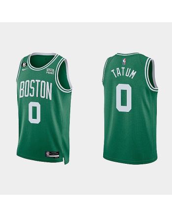 Boston Celtics 0 Jayson Tatum 2022-23 Icon Edition Kelly Green Men Jersey