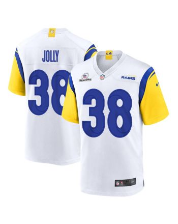 Shaun Jolly 38 Los Angeles Rams 2023 Playoffs Patch Game Men Jersey - White